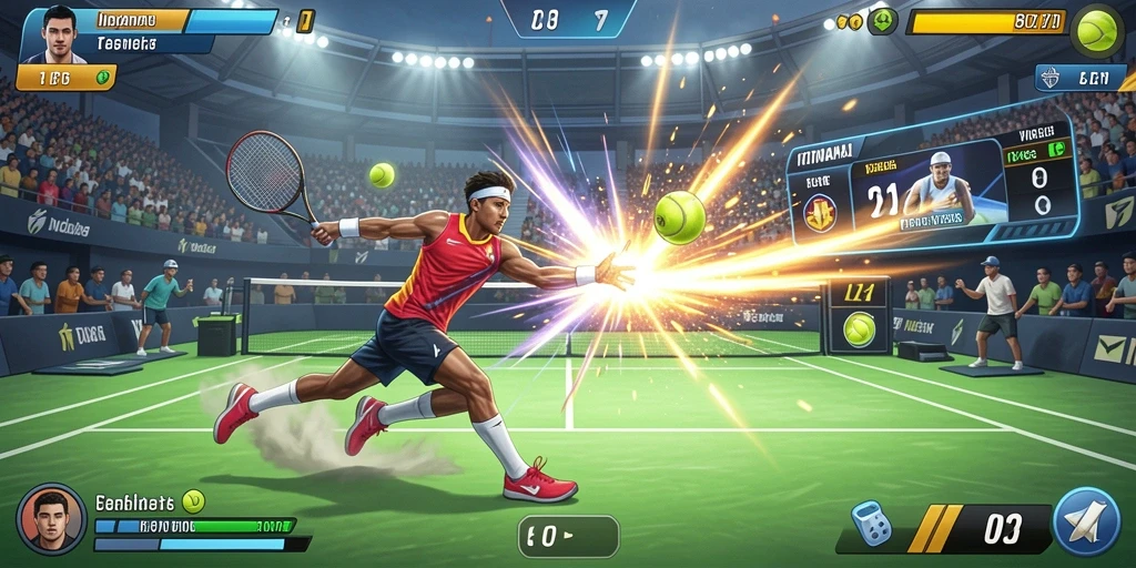 Tangkapan layar gameplay yang menunjukkan aksi seru.