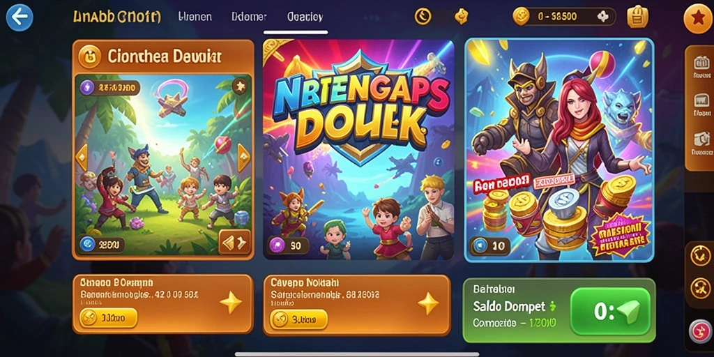 Screenshot aplikasi HOKIRAJA yang menampilkan antarmuka pengguna yang menarik.