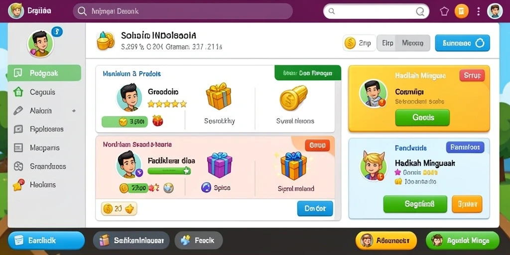Tampilan grafis yang menarik dan berwarna.